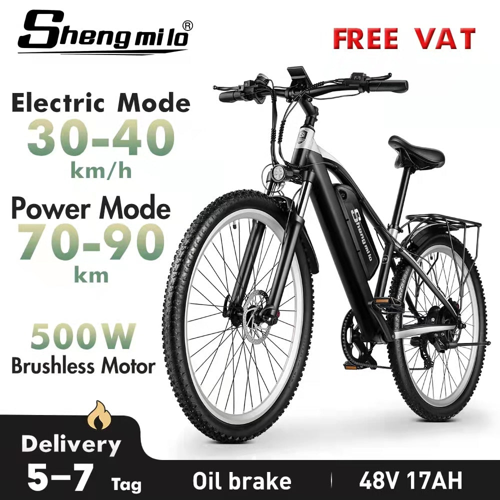 Shengmilo M90 Electric Bicycle 500W. Mountain bike 29 inch Adult Electric bike Off-road Bike.