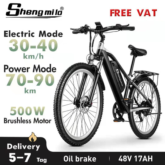 Shengmilo M90 Electric Bicycle 500W. Mountain bike 29 inch Adult Electric bike Off-road Bike.