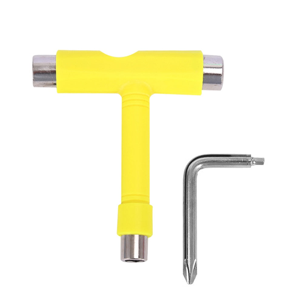 T Shape Skateboard Wrench Kit Multifunction MTB Bike Electric Scooter Repair Tools.