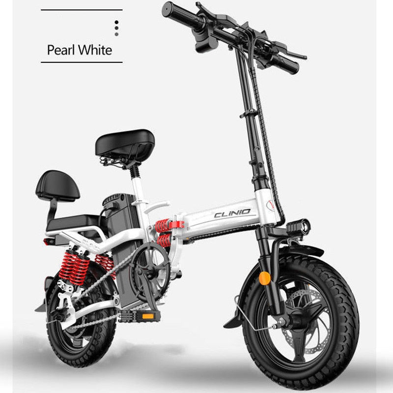 Electric bicycle 14 inch mini electric bicycle 48v15ah 32ah city eBike 400W powerful mountain bike / full throttle sports car