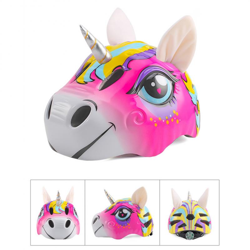 Kids Bike Helmet, Cute Unicorn Safety Hat. Outdoor Sports Head Protect Gear.