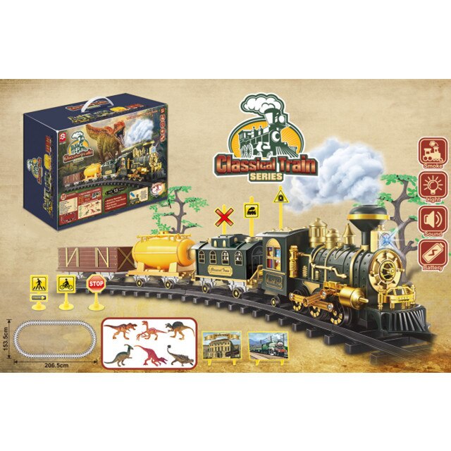 Children's Electric Smoking  RC Rail Car Sound Light Music. DIY Assembly.