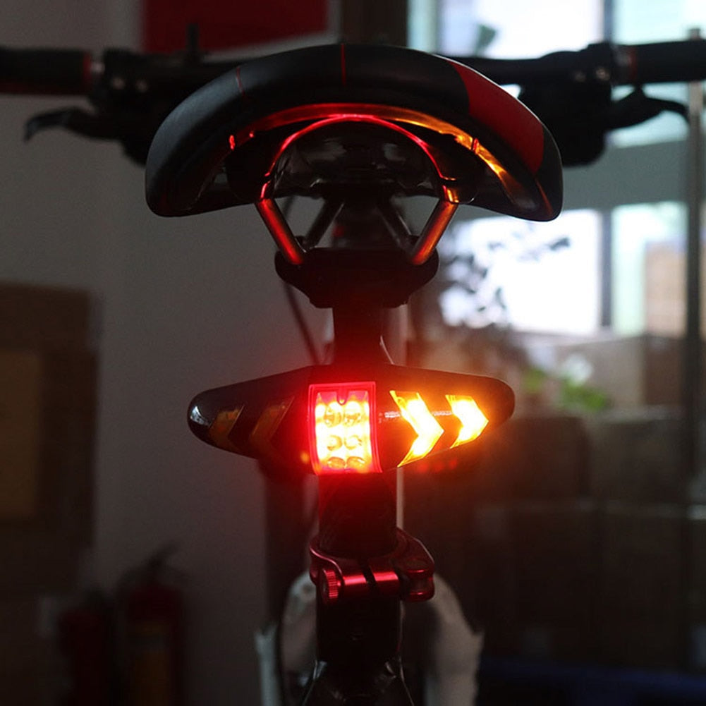 Rear Lamp Smart Bike Wireless Remote Turn Signal Lights Bicycle LED Taillight.