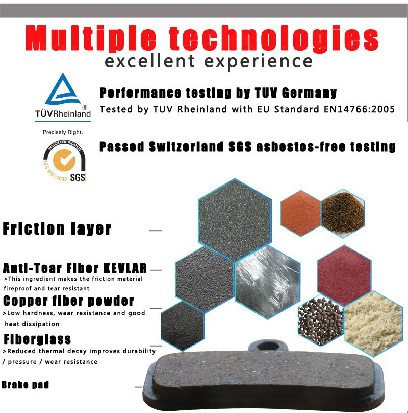 4 Pair Bicycle Disc Brake Pad. E-BIKE Accessories