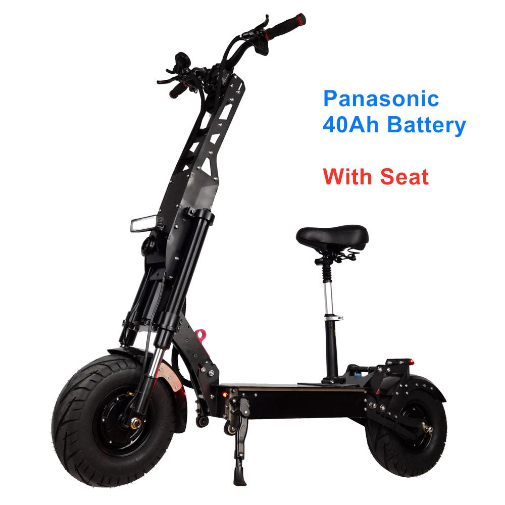 FLJ 13inch Fat Wheel E Scooter with 90-150kms 6000W Range Dual Engine  and 40Ah 50AH Battery.