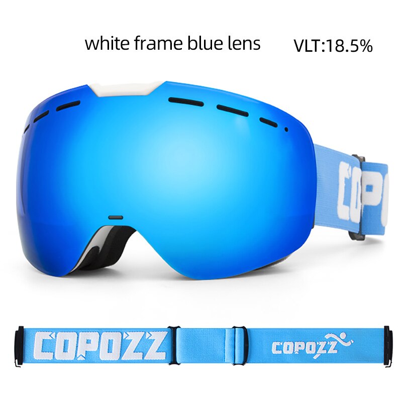 COPOZZ Frameless Ski Goggles with Magnetic Lens Anti-fog UV400 Snowboard Goggles.