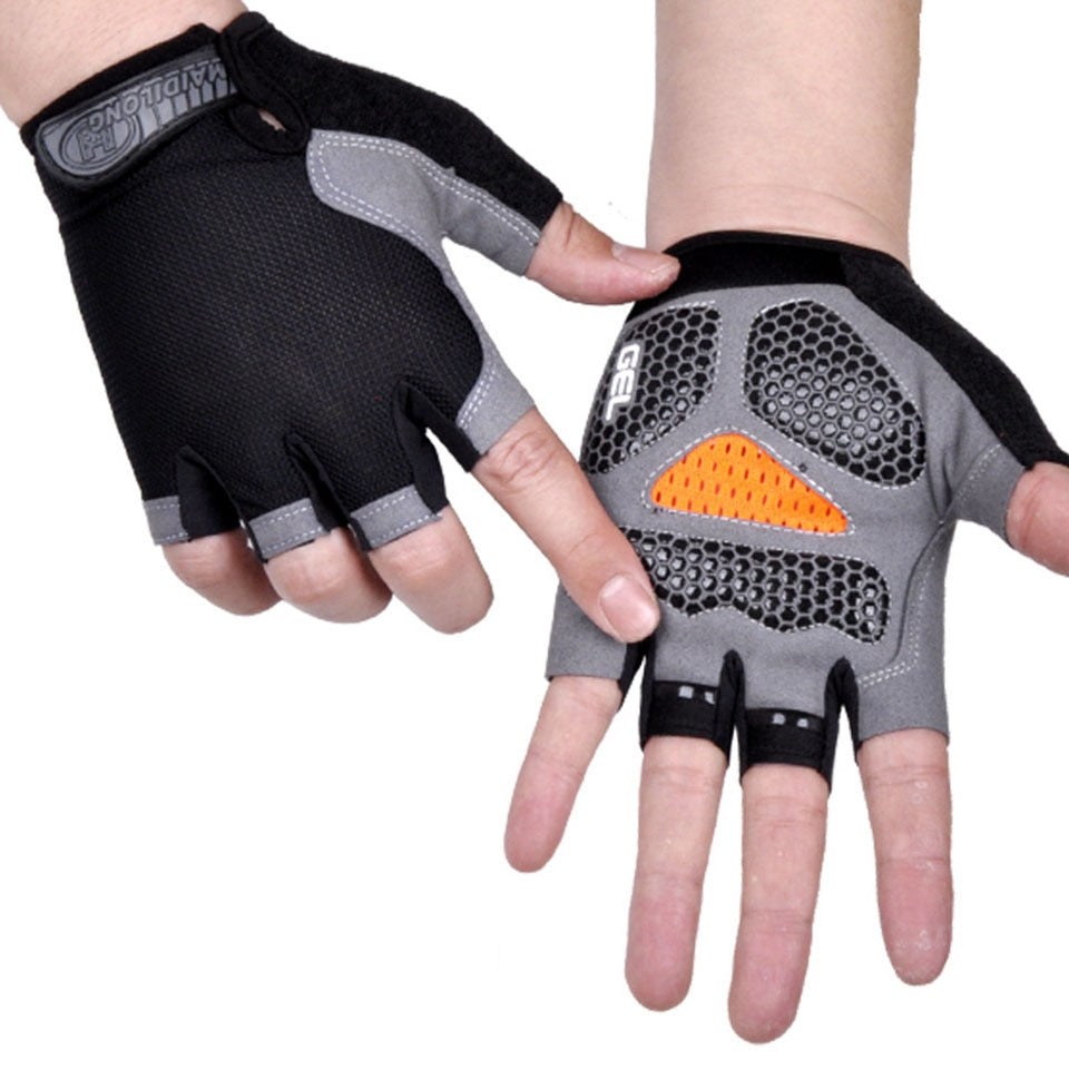 Cycling Anti-slip, Anti-sweat, unisex Half Finger Bicycle Gloves.