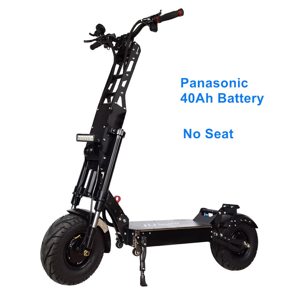 FLJ 13inch Fat Wheel E Scooter with 90-150kms 6000W Range Dual Engine  and 40Ah 50AH Battery.