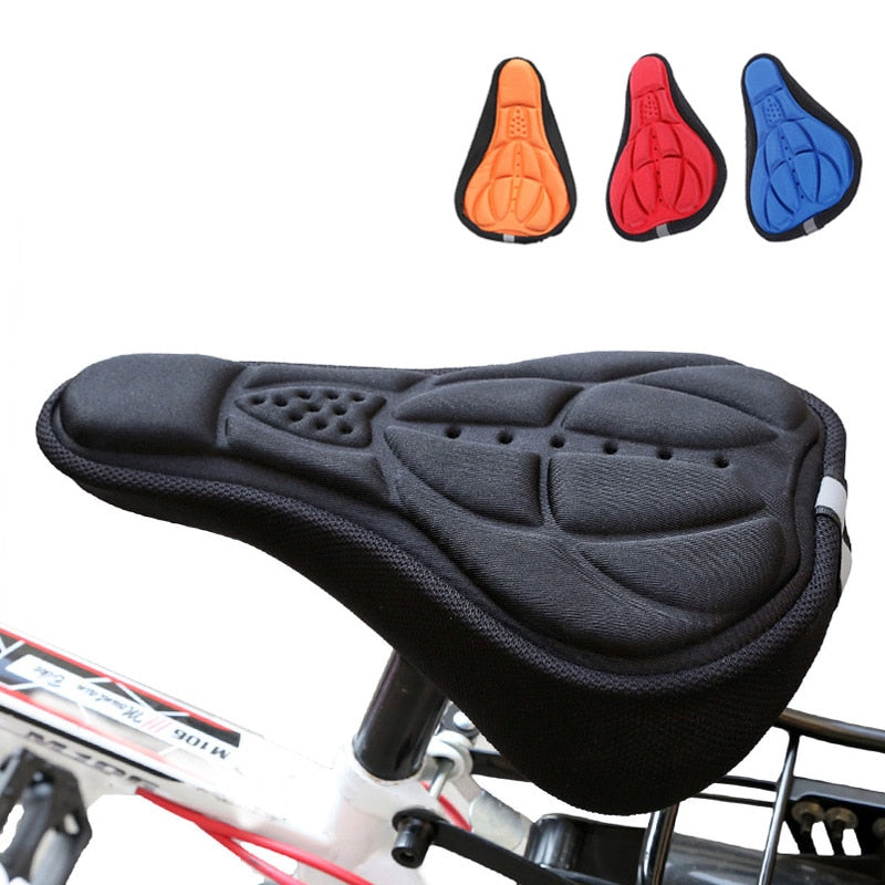 3D Saddle Cover Thick Breathable Super Soft Bicycle Seat Cushion Silicone Sponge Gel Bike Seat.