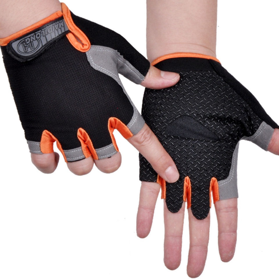 Cycling Anti-slip, Anti-sweat, unisex Half Finger Bicycle Gloves.