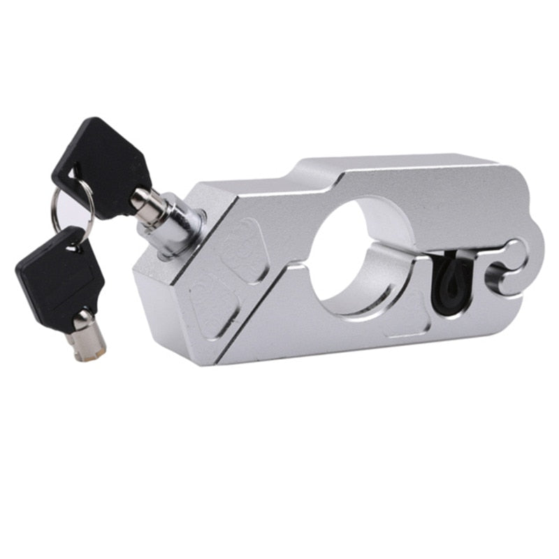 Motorcycle Grip Lock Security Locking. Fits Scooters, ATV, Dirt, & Street Bikes.