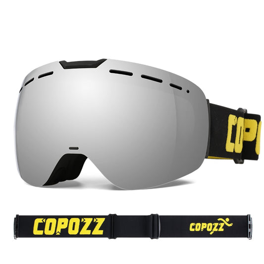 COPOZZ Frameless Ski Goggles with Magnetic Lens Anti-fog UV400 Snowboard Goggles.