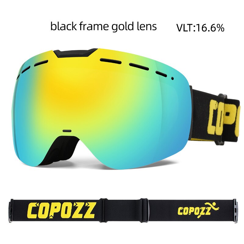 COPOZZ Frameless Ski Goggles with Magnetic Lens Anti-fog UV400 Snowboard Goggles.