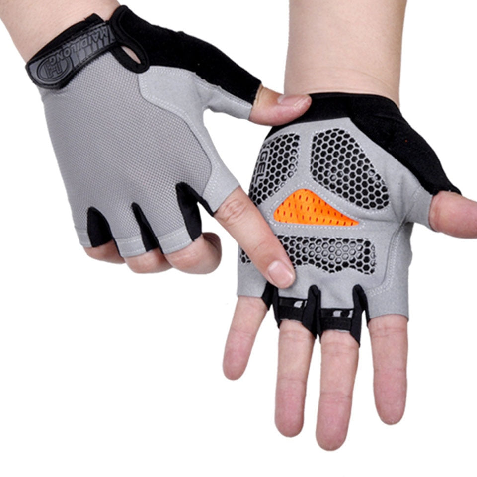 Cycling Anti-slip, Anti-sweat, unisex Half Finger Bicycle Gloves.