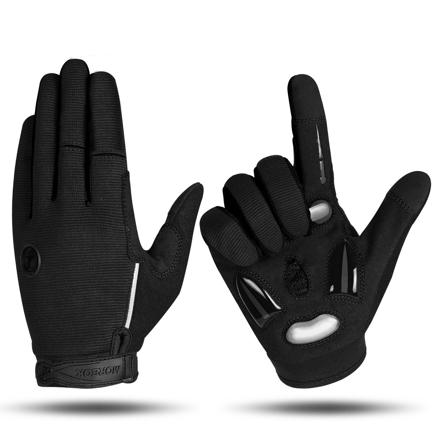 BIKINGMOREOK,  Half Finger Bike Gloves. 5mm Liquid Gel Pads, Shock-Absorbing Mountain Bike Gloves.