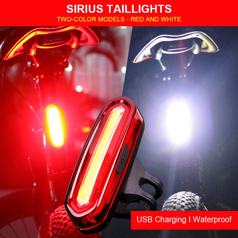 120 Lumen Bicycle Rear Light. USB Rechargeable. Waterproof