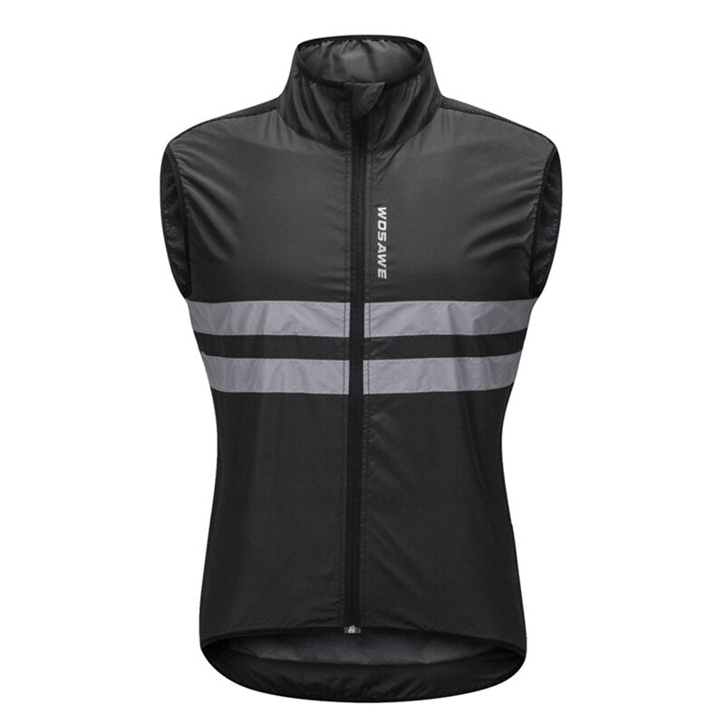 WOSAWE Reflective Men & Women Cycling Vest. Windproof Breathable MTB Vest Sleeveless Windbreaker