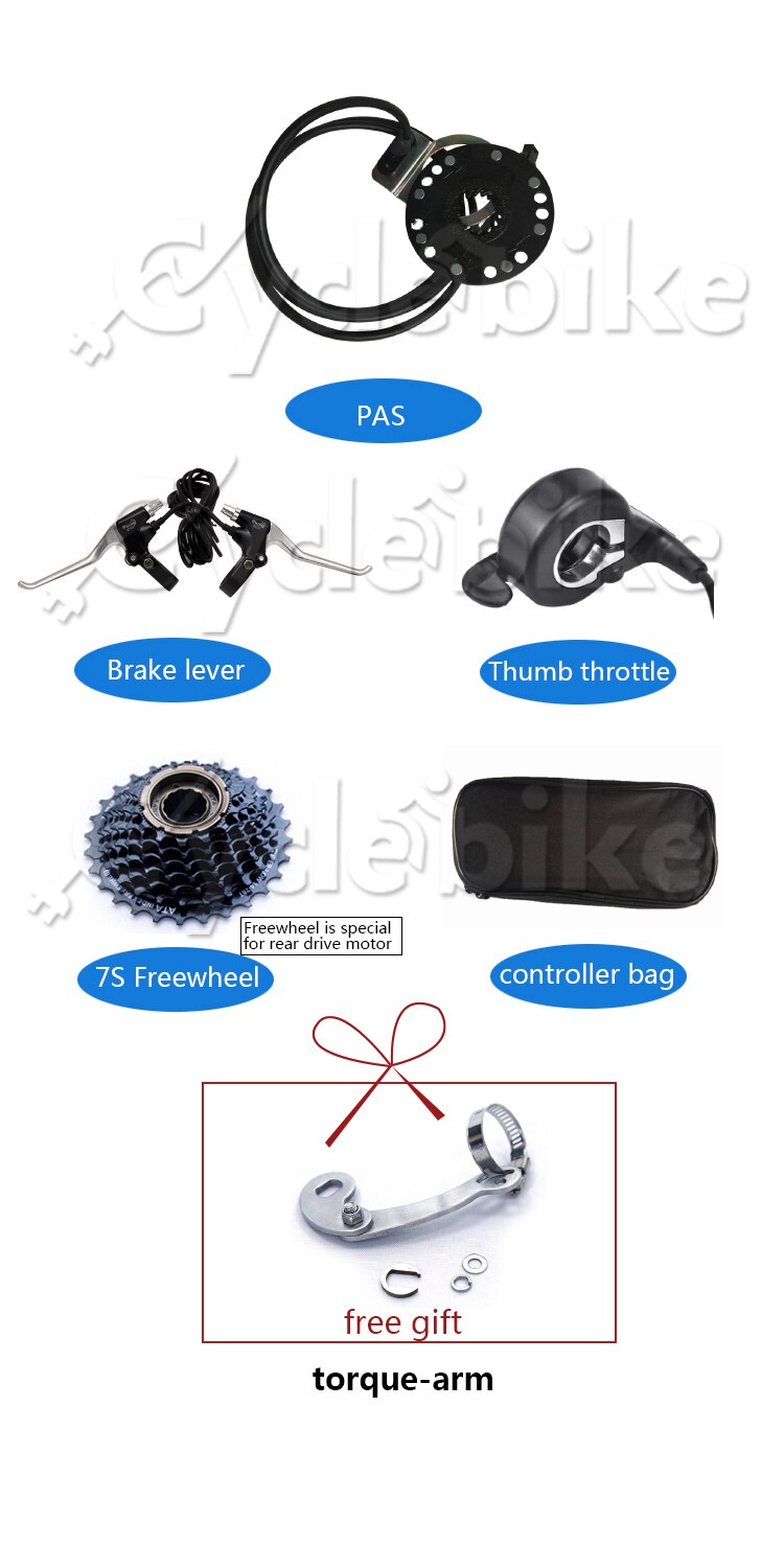 High Power E-Bike conversion Kit 48v 1500W Electric Bike Conversion Kit With 48V 17AH Lithium Battery Pack