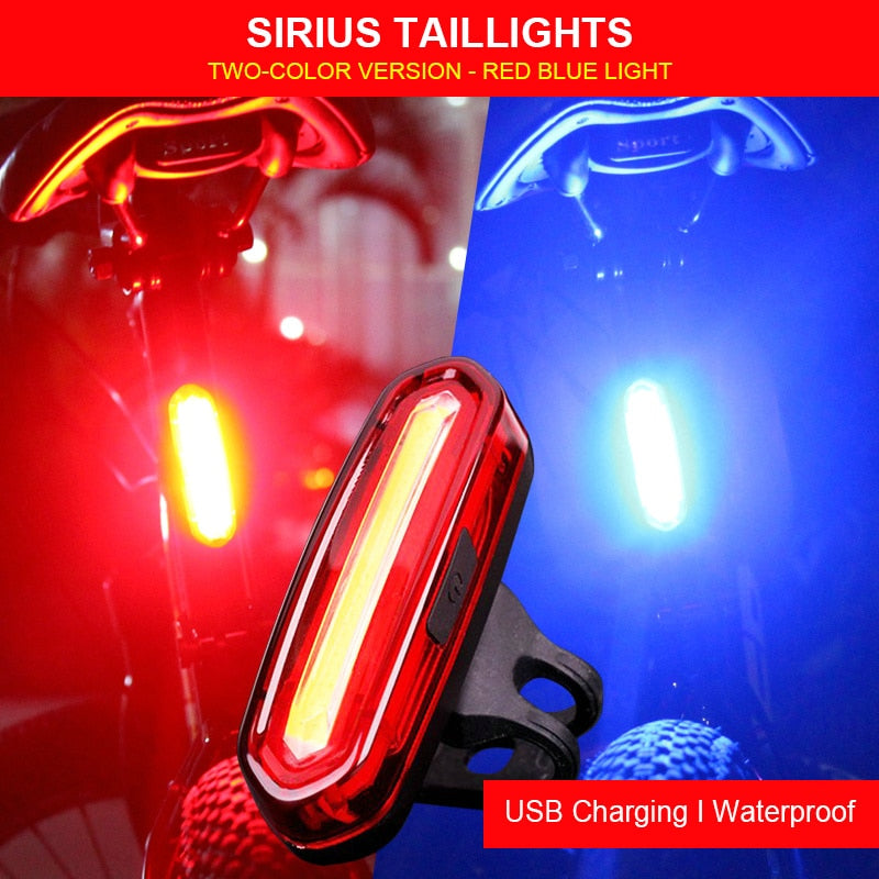 120 Lumen Bicycle Rear Light. USB Rechargeable. Waterproof