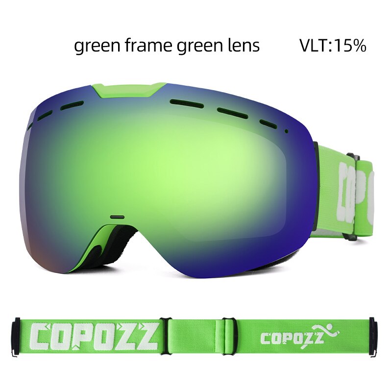 COPOZZ Frameless Ski Goggles with Magnetic Lens Anti-fog UV400 Snowboard Goggles.
