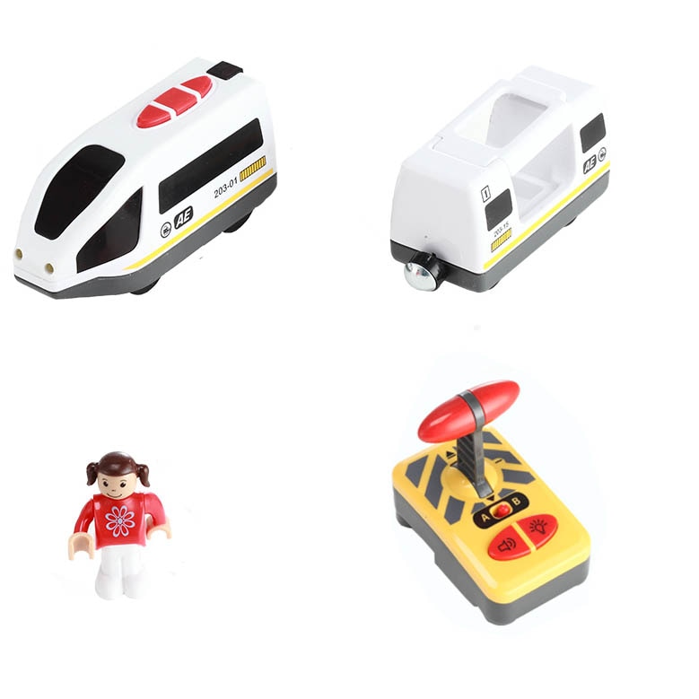 RC Electric Train Set With Carriage Sound and Light. Express Truck FIT Wooden Track.