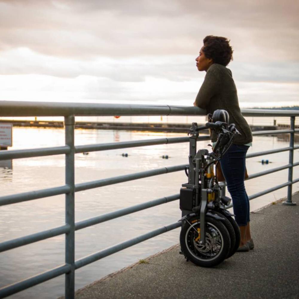 Electric three-wheeled bicycle, 48v lithium double battery fold e-Bike.