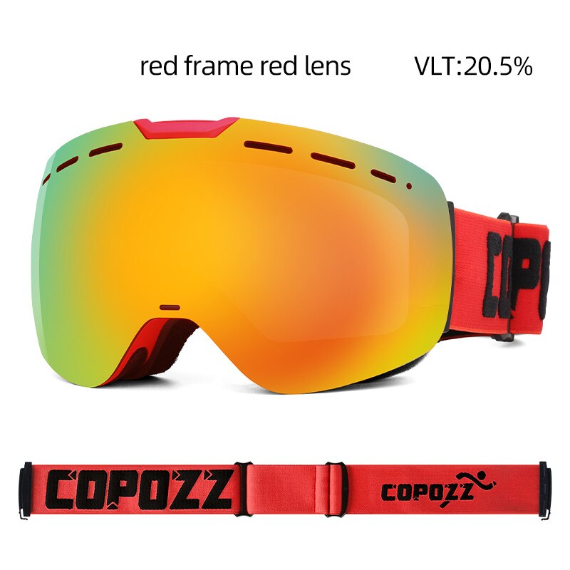 COPOZZ Frameless Ski Goggles with Magnetic Lens Anti-fog UV400 Snowboard Goggles.