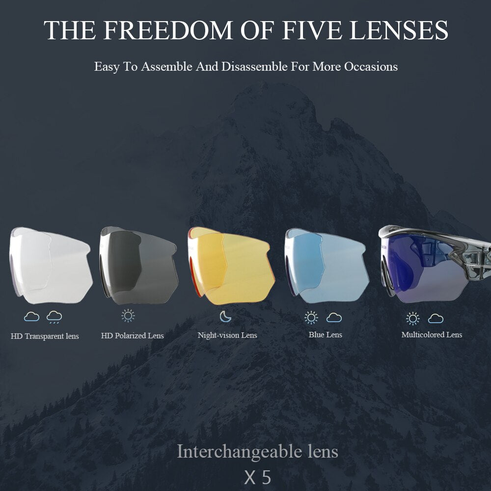 Comaxsun Polarized Cycling Glasses Mountain Bike Riding Protection Goggles.