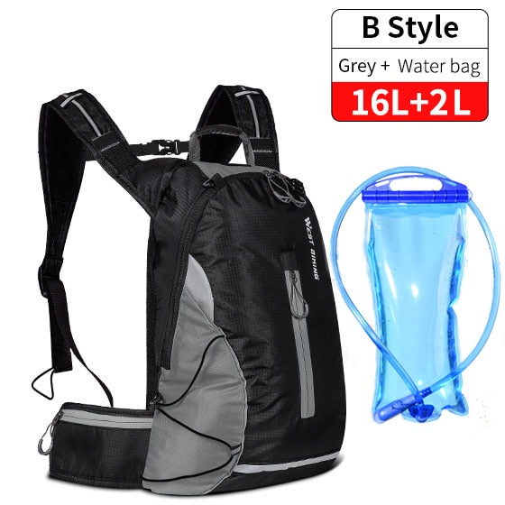 WEST BIKING Bicycle Water Bag 10L. Portable Waterproof Hydration Backpack.