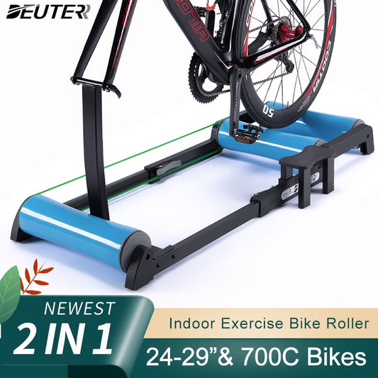 Indoor Bicycle Roller Home Trainer Mountain Road Bike Roller Stationary Bike Stand Exercise For 24-29" 700C Cycling Trainer