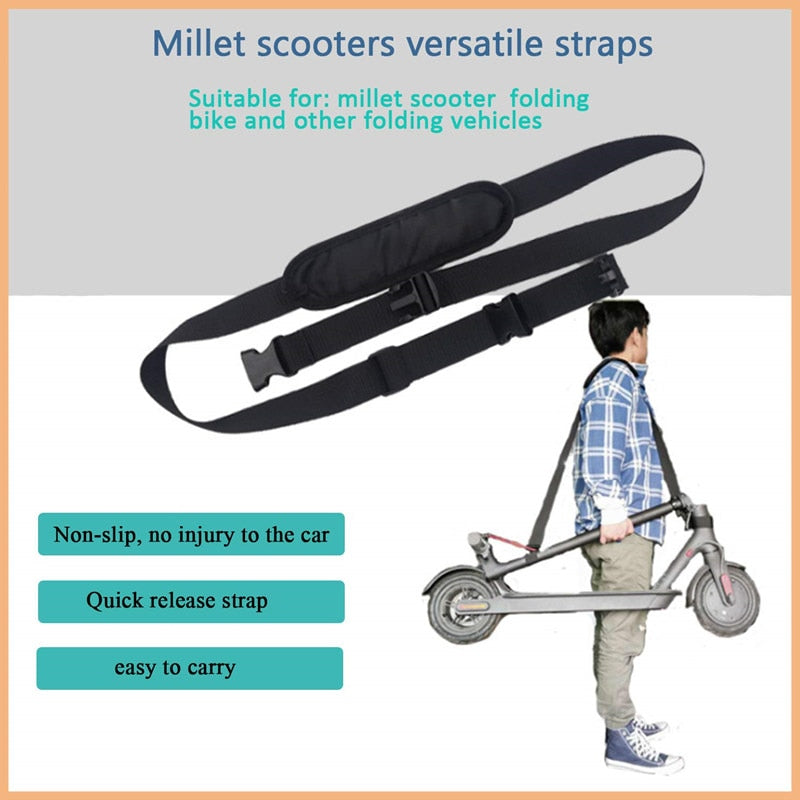 Adjustable, Non-Slip Shoulder Carrying Strap for Xiaomi M365 Electric Scooter Ninebot ES1 and ES2 Shoulder Hand Strap.