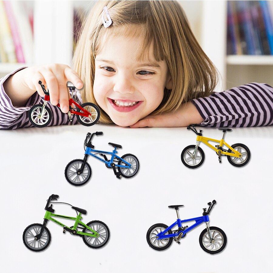 Finger bmx Mini Bike With Brake Rope Alloy Functional Mountain Bicycle Model Toys
