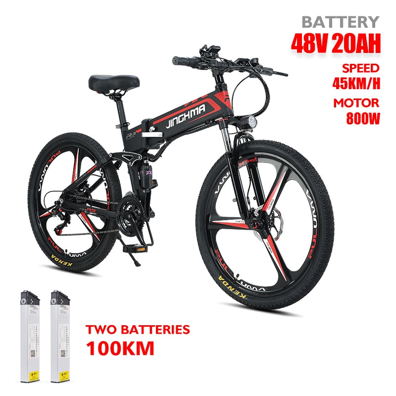 JINGHMA R3 Electric Bicycle 800W 48V20Ah Adult Men's Bike 2022 New Folding Electric Bicycle Mountain Ebike