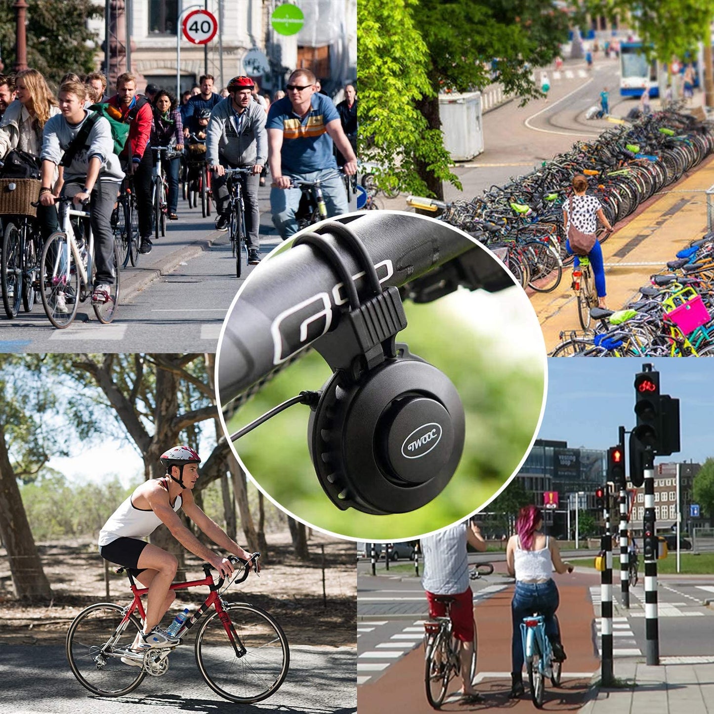 Bike Bell Charging Speaker USB Mini Electric Bike Horn 4 Modes.
