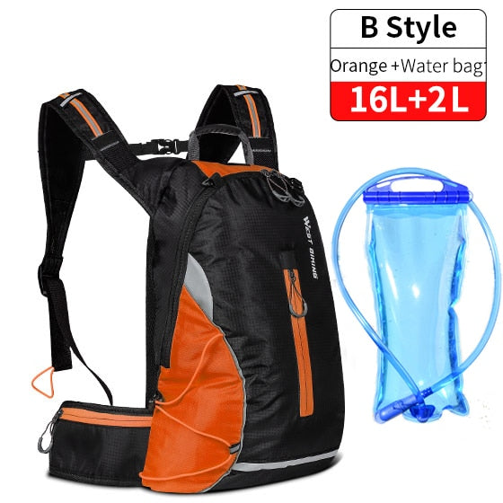 WEST BIKING Bicycle Water Bag 10L. Portable Waterproof Hydration Backpack.