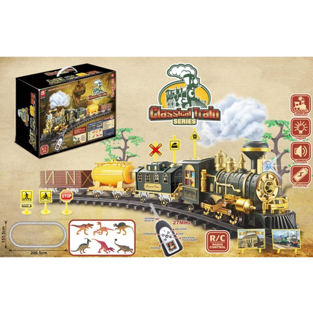 Children's Electric Smoking  RC Rail Car Sound Light Music. DIY Assembly.