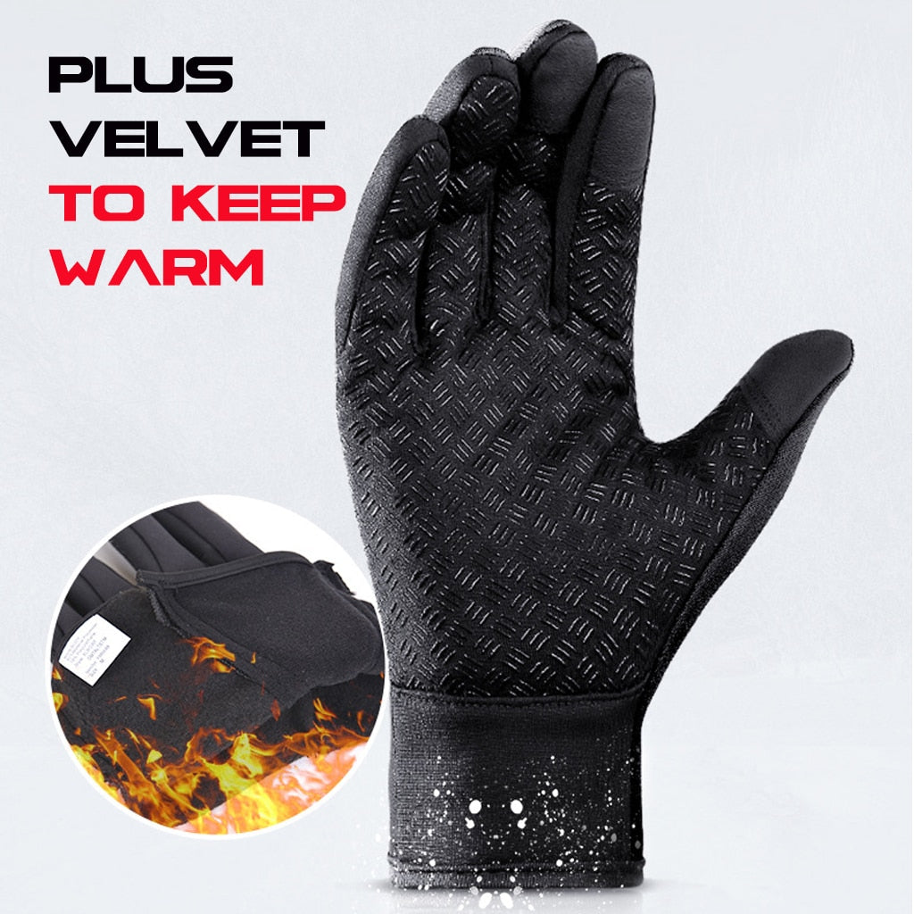 Winter Cycling Gloves Touchscreen Full Finger Glove Waterproof Outdoor Bike, Skiing, and Motorcycle Riding