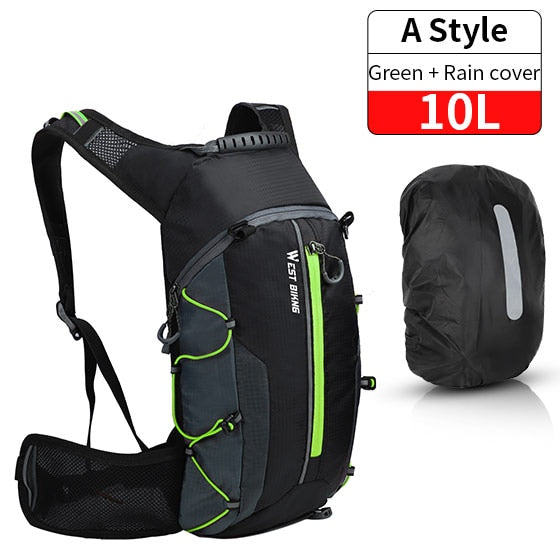 WEST BIKING Bicycle Water Bag 10L. Portable Waterproof Hydration Backpack.
