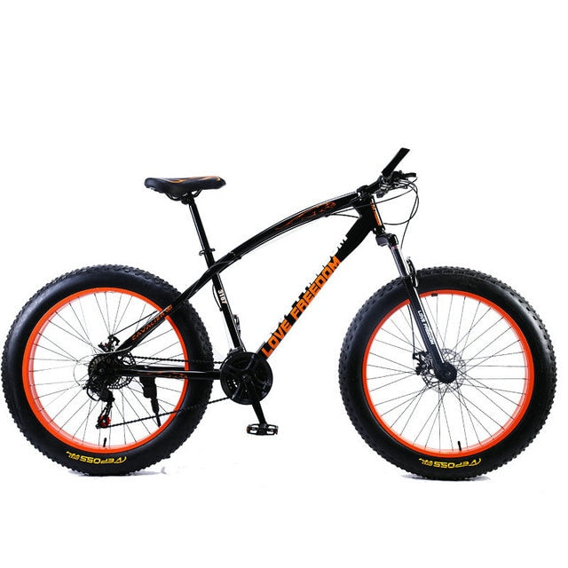 Love Freedom 7/21/24/27 Speed Mountain Bike 26 * 4.0 Fat Tire Bikes w/ Shock Absorbents.