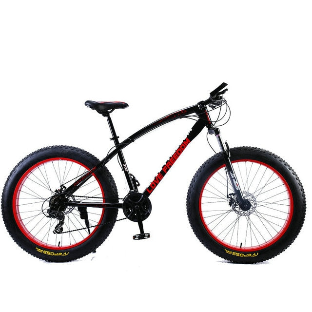 Love Freedom 7/21/24/27 Speed Mountain Bike 26 * 4.0 Fat Tire Bikes w/ Shock Absorbents.