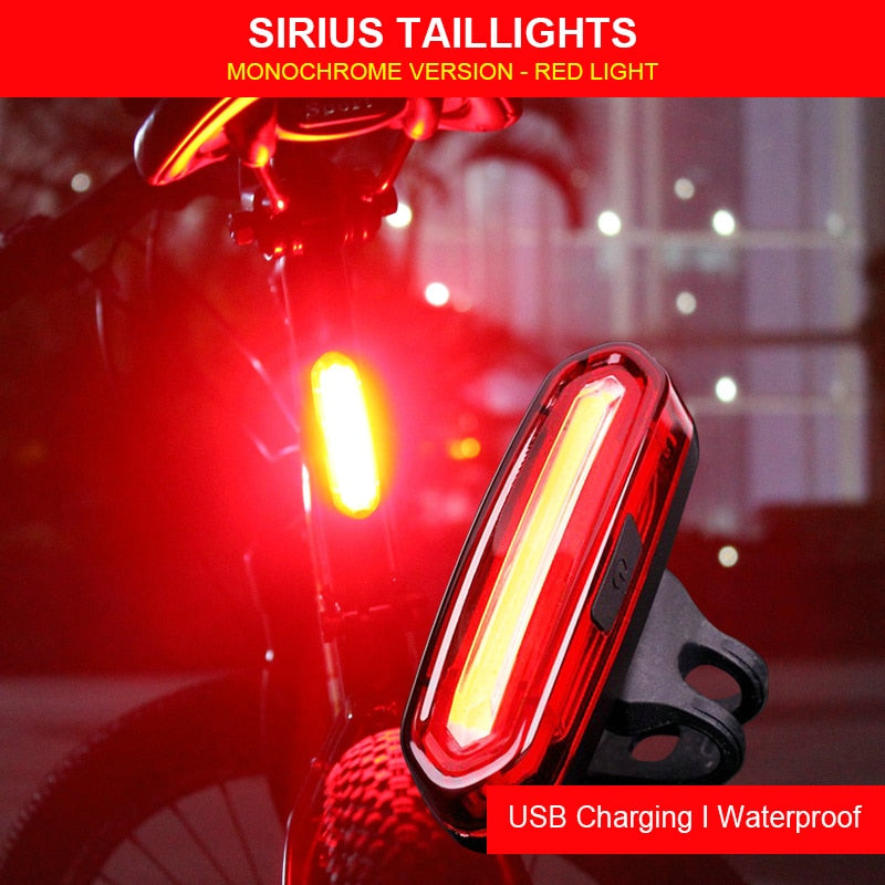 120 Lumen Bicycle Rear Light. USB Rechargeable. Waterproof