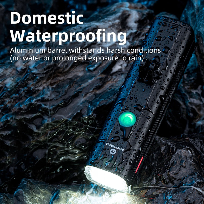 ROCKBROS Bike Front Light Rainproof USB Rechargeable Bicycle Light 1000LM Cycling Headlight LED