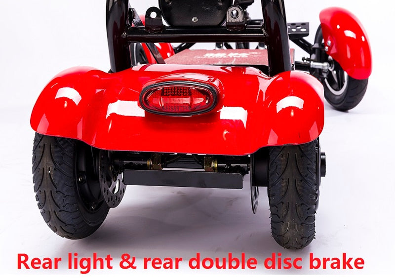 Perfect travel transformer 4 wheel folding mobility scooter. Electric scooter