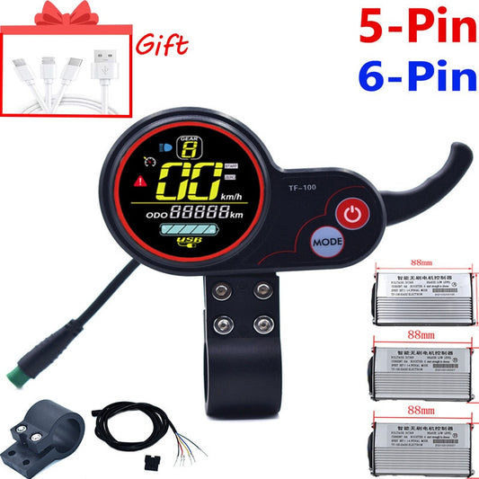Kick Scooter Instrument TF-100 Display Scooter Skateboard Dashboard Outdoor Portable for Kugoo M4 Electric Scooter Parts 5/6 pin