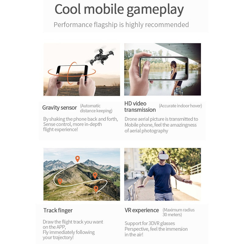 NEW RC Drone 4k HD Wide Angle Camera 1080P WiFi, Dual Camera, Quad-copter.