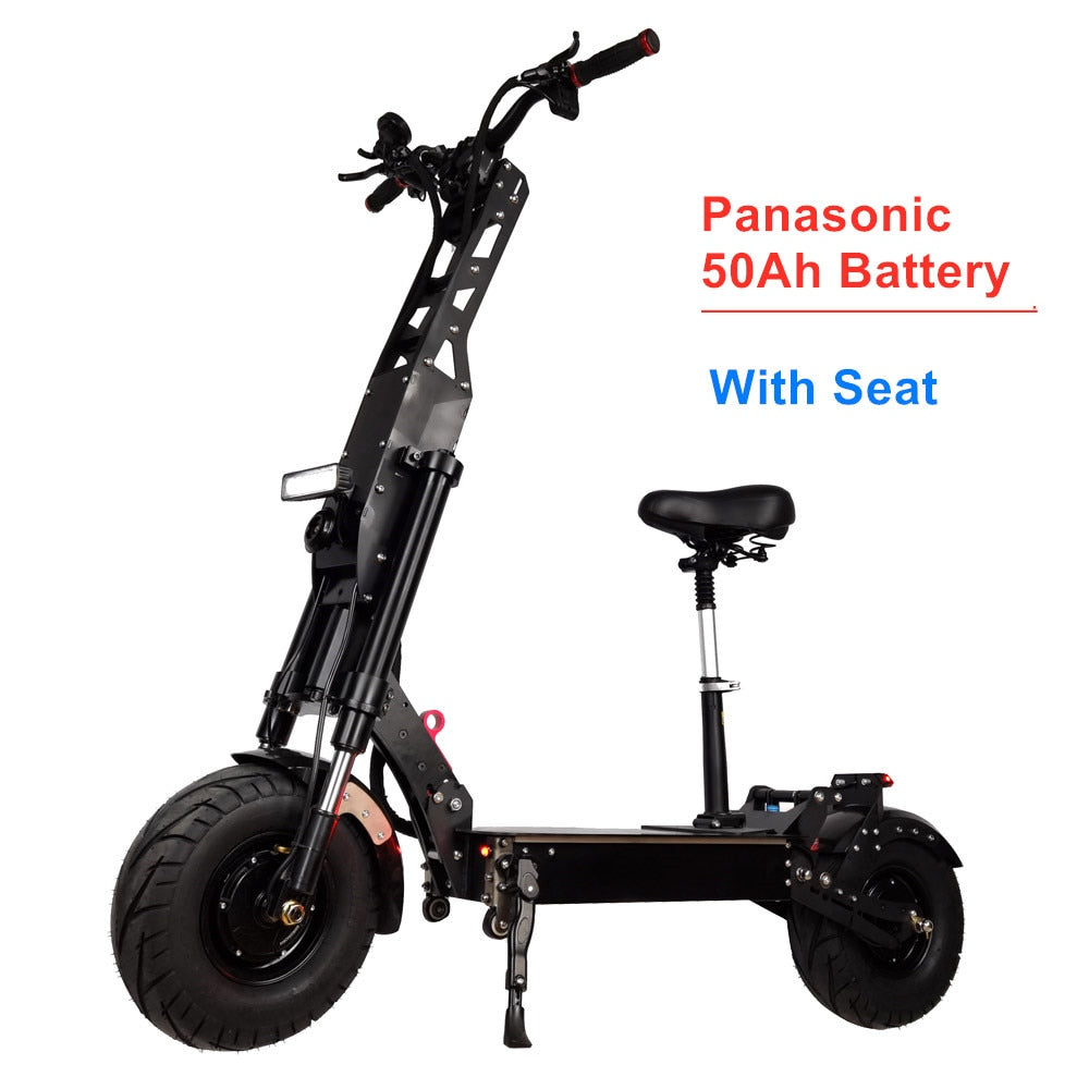 FLJ 13inch Fat Wheel E Scooter with 90-150kms 6000W Range Dual Engine  and 40Ah 50AH Battery.