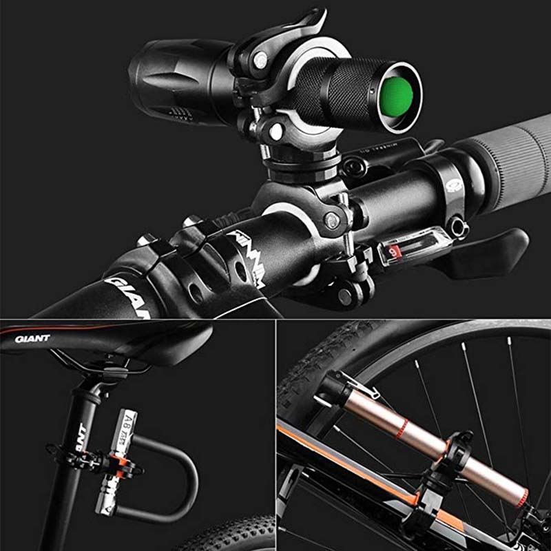 360°Rotation Cycling Clip Clamp. Flashlight Mount Holder. Universal