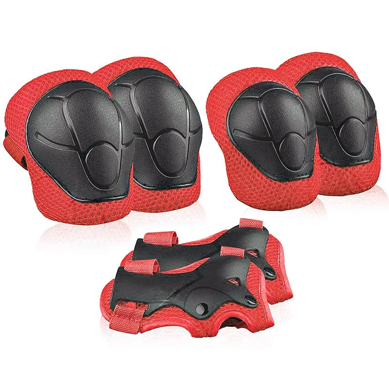6pc Protective Gears Set for Kids. Knee Pad, Elbow Pads, and Wrist Guards.
