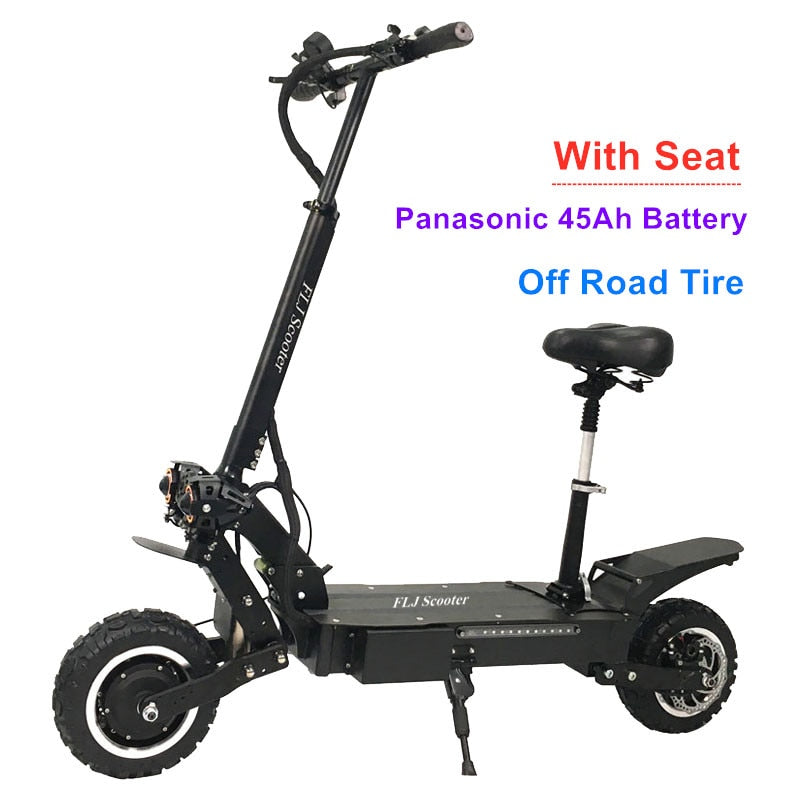 FLJ Powerful Electric Scooter 60V 5600W  Off Road Big Wheel, fast charge Motor  Foldable  Scooter.