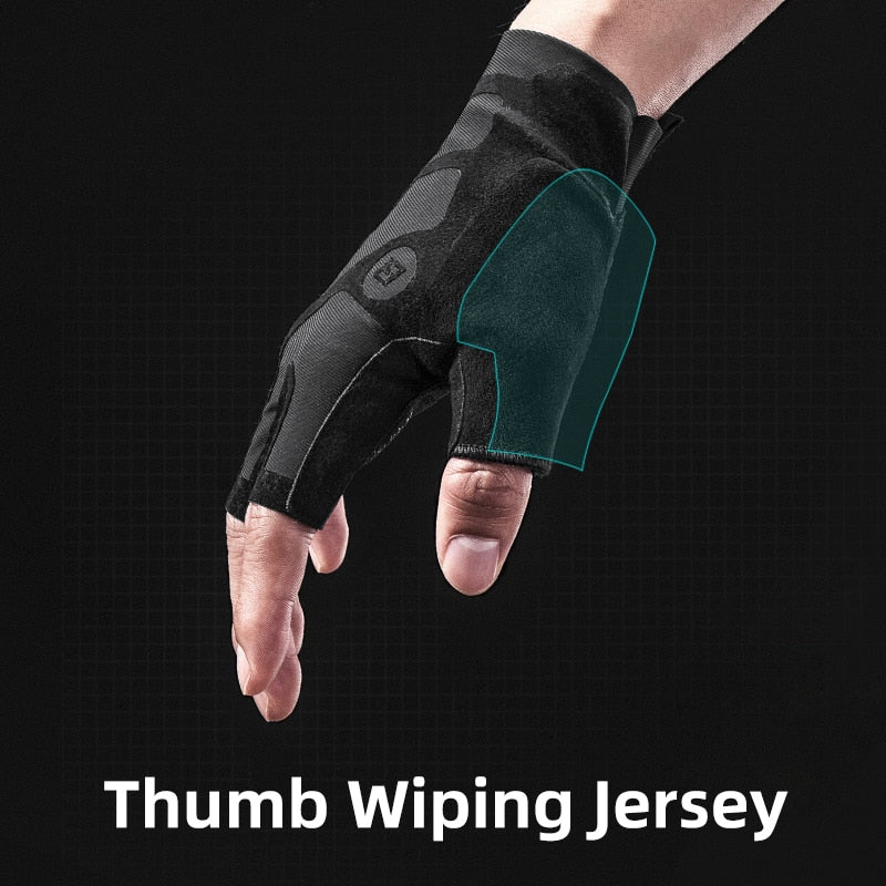 ROCKBROS Bicycle Gloves MTB Road Anti-shock Mountain Bike Fingerless Gloves Breathable Cycling Sports Non-slip Glove
